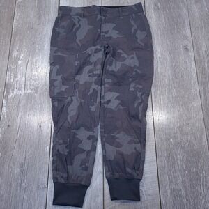Prana Sky Canyon Cargo Jogger Pants Women 6 Gray Camo Hiking Outdoor Stretch
